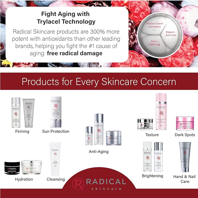 Radical Skincare Age-Defying Exfoliating Pads - Remove Dead Skin, Even & Brighten Skin Tone for Radiant Glow - For All Skin Types Including Sensitive Skin - Paraben & Cruelty Free (60 Pads)