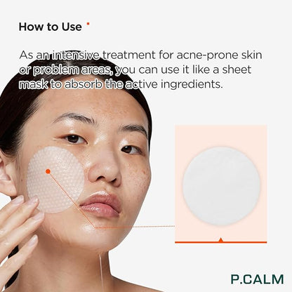 P.CALM Barrier Cycle Toner Pad Refill Pack – 120 Pads (60 + 60) with Centella Asiatica & Papaya Extract for Soothing, Moisturizing & Exfoliating, Korean Vegan Facial Toners Pads for Sensitive Skin