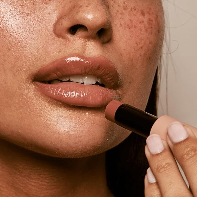 + Lux Unfiltered N°11 Smoothing Hydrating Lip Tint for Women - Tinted Lip Balm with Jojoba & Sunflower Oil - Lightweight, Moisturizing, Semi-Sheer Color - Vegan & Cruelty-Free - Cocoa (Brown)