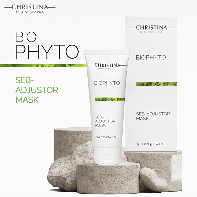 -CHRISTINA- Bio Phyto Seb-Adjustor Facial Mask with Moisture Complex | Face Masks Skincare Targets Acne, Blackheads, and Oiliness | Clears and Balances Skin | Suitable for All Skin Types 75ml