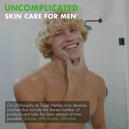 Tiege Hanley Salicylic Acid Cleanser for Men - Gentle & Deep Cleansing Face Wash for Clear Skin - Prevent Breakouts & Helps Control Oil Production, Minimizing Blackheads & Reduce Pore Size