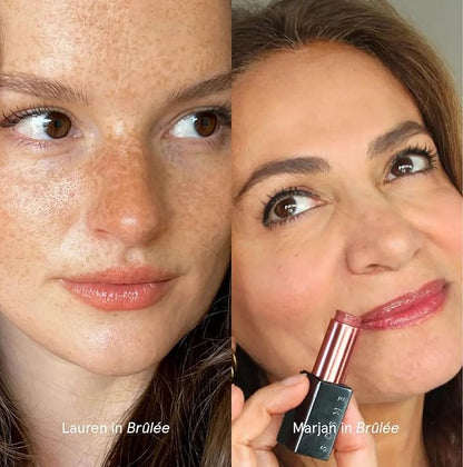 SOSHE Beauty - Peptide Glow Hydrating Lip Treatment | Intense Moisture | Peptides, Vitamin E, Hyaluronic Acid | Cruelty-Free, Certified Plastic Negative (Brûlée - Rose Mauve)