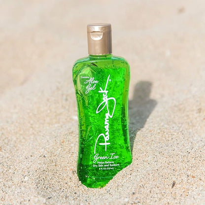 Panama Jack Green Ice Gel - Aloe Vera After Sun Formula Contains No Alcohol, Helps Preserve Tan, Relieves & Moisturizes Dry Skin & Sunburn, 8 FL OZ (Pack of 6)
