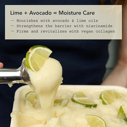 Whipped Korean Skincare Face Wash, Extra Deep Moisturizing Vegan Facial Cleanser for Dry Skin with Niacinamide, Hyaluronic Acid, Ceramide, Lime & Avocado, Doubles as a Face Mask, 4.5 oz