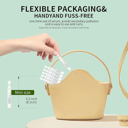 Brightening & Hydrating Face Serum Ampoules – Niacinamide, Tranexamic Acid, Vitamin C, Centella Asiatica & Alpha-Arbutin – Hydrates & Smooths for Dewy, Dry & Sensitive Skin – 1.5ml x 30