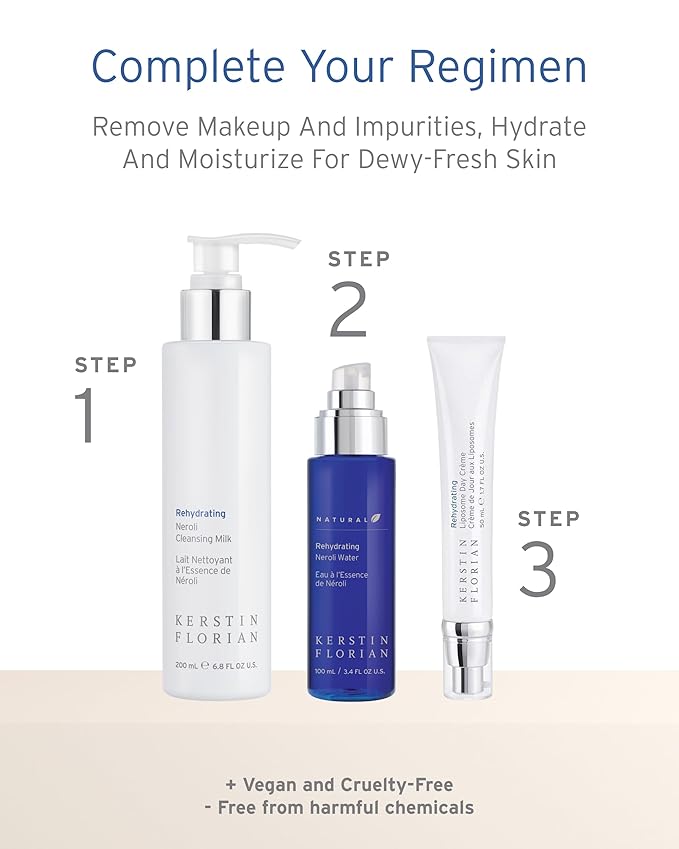 Kerstin Florian Rehydrating Neroli Cleansing Milk | Gentle Makeup Remover and Face Wash for Normal to Sensitive Skin (6.8 fl oz)