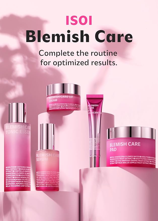 ISOI Blemish Care Up Serum for Face, Vegan Hydrating Serum for Smooth & Glass Skin Effect, Skin Barrier & Moisture Balance for Women, Arbutin, Korean Skin Care (0.85 fl. oz, 25ml)