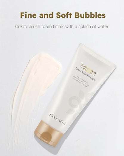 Isa Knox True Foaming Facial Cleanser (6.1fl oz) - Korean Skincare, Non-Drying Bubble Foam Face Wash, Pomegranate Vinegar, Natural Bamboo Cellulose