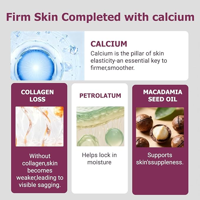 Calcium Volume Multi Balm Stick with Collagen & Natural Oils, Calcium Enriched Formula to Support Skin Firmness, Improve Elasticity & Plumpness, Multi-Action Hydrating Balm for Face, Neck Daily Use