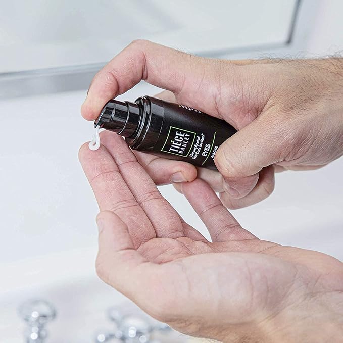 Tiege Hanley Anti Aging Bundle for Men, Eye Cream and Face Serum With Peptides, Hyaluronic Acid, and Vitamin B3 to Help Reduce the Look of Wrinkles and Dark Circles, Men’s Skin Care, 2 Piece Set