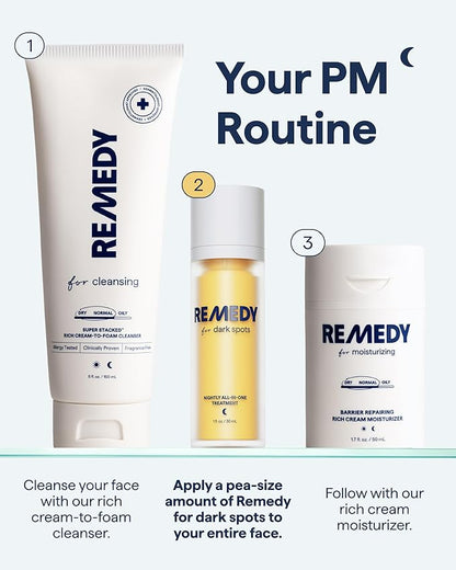 Remedy for Dark Spots – Discoloration Treatment For Face with Retinol, Glutathione, Niacinamide, Mandelic Acid, Kojic Acid and Tranexamic Acid – By Dermatologist Dr. Shah