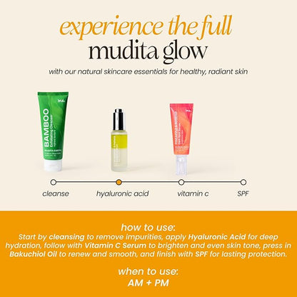 Mudita Earth Hyaluronic Acid Serum + Vitamin B5 for Face – 1 fl oz | Dermatologist-Tested Blueberry & Papaya Glow Serum | Moisturizer, Hydrating & Healthy-Aging Skincare for Acne, Sensitive & Dry Skin