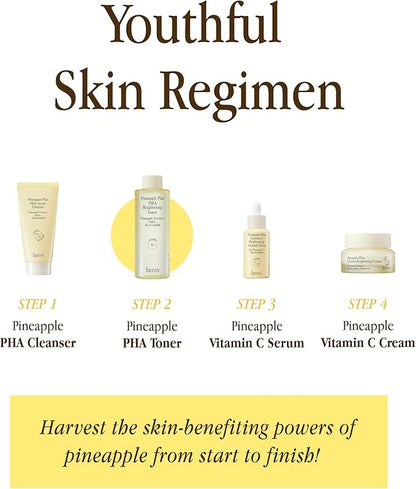 Farm Rx Pineapple Plus PHA Toner (6.42fl oz) - Vegan, PHA-Based Toner Designed to Brighten, Hydrate, and Smooth Skin Texture.. Enriched with Pineapple Extract and Vitamin B3