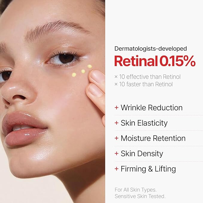 Dr.Different VITALIFT-A Fortessimo Retinal 0.15% - Clinical Grade Anti-Aging Cream for Wrinkle Reduction, Elasticity, Hydration, Lifting with Vita A, K-Skincare made by Korean Dermatologist, 1.06oz