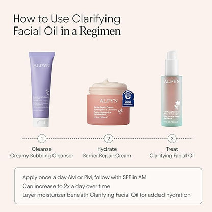 ALPYN Clarifying Facial Oil with Retinol & Pink Algae | Clear Congestion, Smooth Fine Lines, Improve Texture & Glow | 1 Fl Oz / 30 ml