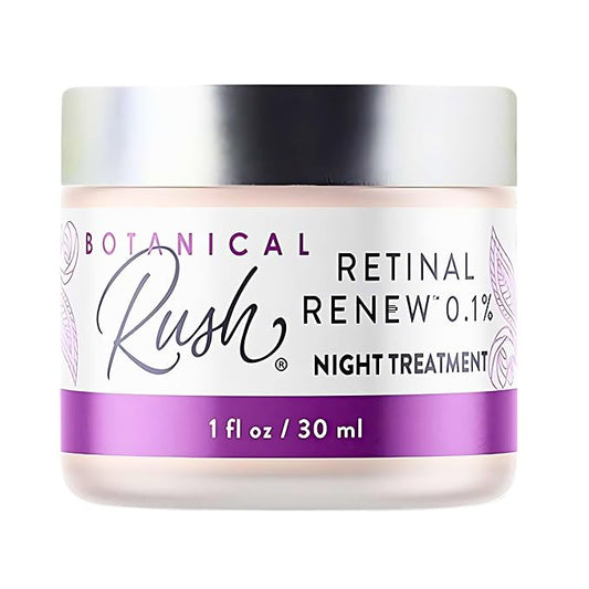 Retinal Renew Night Cream – Advanced Retinal Cream for Face & Neck with Plant Peptides & Botanical Extracts, Anti-Aging Hydrating Moisturizer Softens Fine Lines & Wrinkles, 1oz Jar