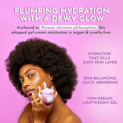 Glow Recipe Plum Plump Hyaluronic Acid Face Cream - Hydrating, Firming & Plumping Facial Moisturizer for Women & Men - Korean Skin Care with Polyglutamic Peptides to Reduce Dry Skin Wrinkles (50ml)