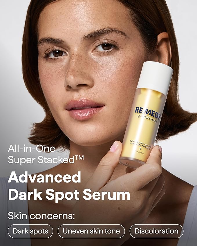 Remedy for Dark Spots – Discoloration Treatment For Face with Retinol, Glutathione, Niacinamide, Mandelic Acid, Kojic Acid and Tranexamic Acid – By Dermatologist Dr. Shah