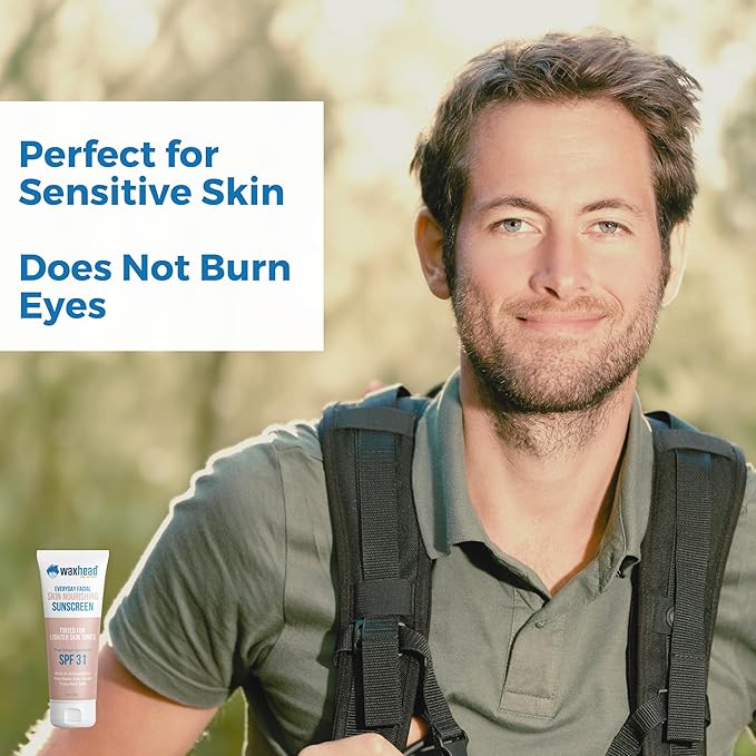 Tinted Mineral Sunscreen for Face SPF 31 by Waxhead – Non-Nano Zinc Oxide BB Cream Moisturizer, Unscented, Non-Comedogenic Facial Sunscreen + Primer for Daily Wear (Light Tint 4oz)