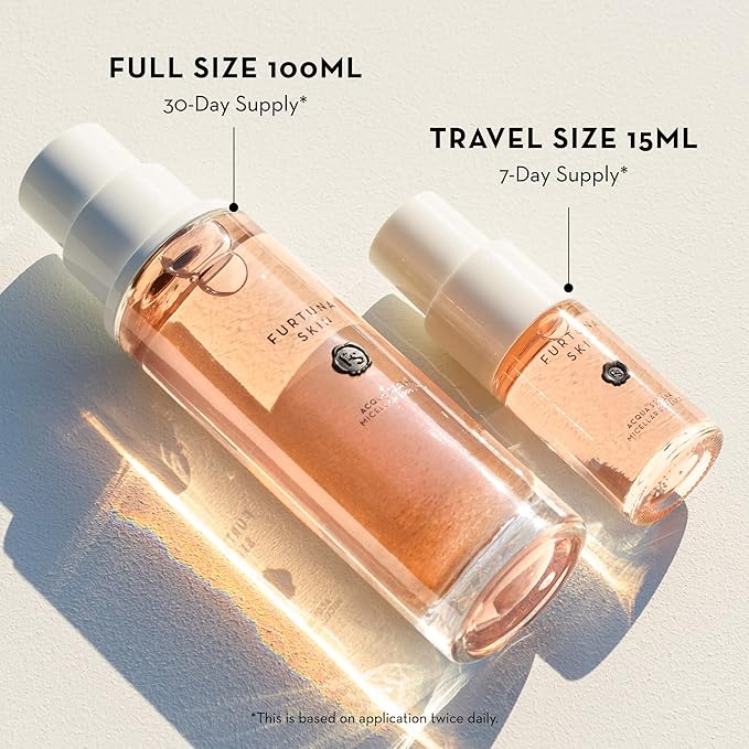 Furtuna Skin Micellar Cleansing Essence Water - Dual-Use Cleanser & Toner, Nutrient-Rich, pH Balanced, Organic Botanicals, Dermatologist Approved