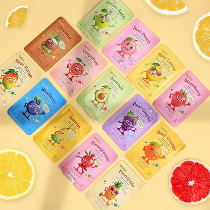 126 Pack Sheet Hydrating Face Masks Skincare for Women, Bulk Fruit Face Mask Skin Care for Kids, Facial Masks Set for All Skin Types, Christmas Birthday Gifts, Spa Party Supplies for Girls Teens