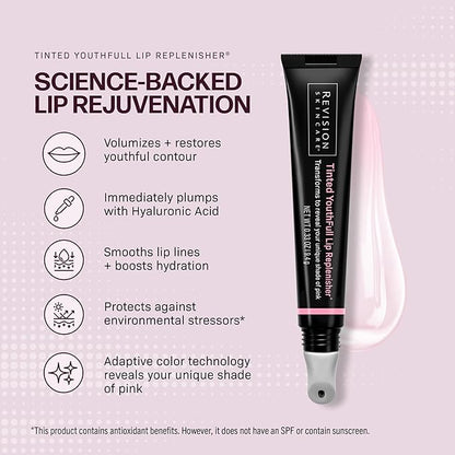 Revision Skincare Tinted YouthFull Lip Replenisher® – pH-Activated Tinted Lip Plumper, Hydrating, Volumizing, and Anti-Aging Treatment with Hyaluronic Acid, 0.33 oz