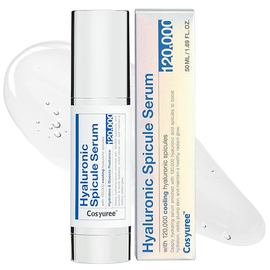 Hyaluronic Spicule Serum, 120,000 Micro Spicules for Glass Skin, Wrinkle Treatment. Intense Hydration, Skin Barrier, Hyaluronic Acid Anti-Aging Serum (1.69 fl.oz.)