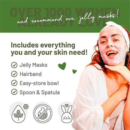 BRÜUN Peel-Off Tea Tree Jelly Mask for Face Care – A 23 fl oz Rubber Jar for 30 to 35 Treatments – A Skin Care Moisturizing Gel Mask of Spa Set for Men, Women and Adults