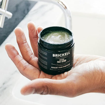 Brickell Men's Daily Elite Face Care Routine I, Toner, Gel Facial Wash, Face Scrub, Anti-Aging Night Cream, Eye Cream, Charcoal Mask and Moisturizer, Natural and Organic, Scented