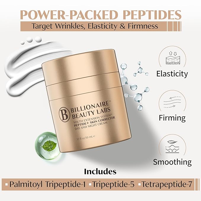 Collagen Booster Peptide Cream with Hyaluronic Acid – Peptide Face Moisturizer for Women, Hydrating, Non-Greasy, for Firming, Smoothing, Younger-Looking Skin, Fragrance-Free