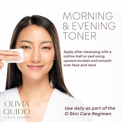 OLIVIA QUIDO Clinical Skincare Balancing Toner with Lilac & Sea Daffodil (6.76 fl.oz.) | Moisturizing and Pore Tightening Cleanser for All Skin Types