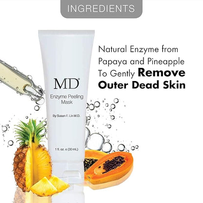 MD® Enzyme Peeling Mask – 30 mL | Gentle Exfoliating Gel with Natural Papaya & Pineapple Enzymes