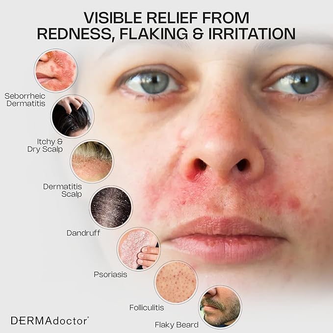 DERMAdoctor Tranquility Cleanser Dermatologist Formulated 2% Pyrithione Zinc for face body & Scalp - 7.10 oz