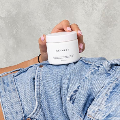 Retinoid Cream - 4.25% Retinol Night Moisturizer for Face & Neck with Collagen, Peptides & Hyaluronic Acid - Anti Aging Wrinkle Cream, Improves Skin Tone & Texture, 3.4 oz