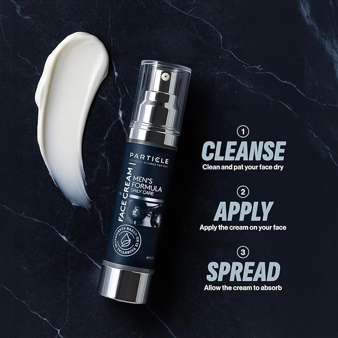 Particle 6-in-1 Face Cream for Men, Men’s Daily Hydrating Moisturizer with Vitamin C, Jojoba Oil, Vitamin E & Hyaluronic Acid, Skin Care Routine, Healthy Skin Support, Pack of 2, 1.7 FL OZ