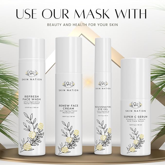 Skin Nation Magic Masque, Hydrating Night Mask with Hyaluronic Acid & Botanicals, Plant-Based Overnight Mask for Dry Skin, Smooth Texture & Radiant Glow, 1.69 fl oz