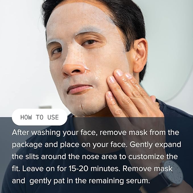 Cardon Cactus Soothing Sheet Mask | Korean Sheet Masks for Sensitive Skin Post-Shave | Korean Skin Care Mask | Vitamin E, Cactus Extract, Heartleaf, Cica | 4-Pack