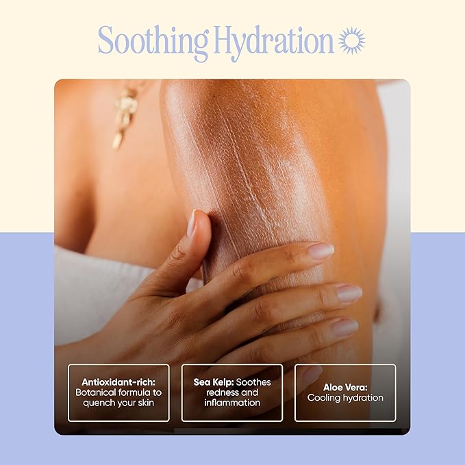 Tanning Club - After Sun Gel - Aloe Vera and Sea Kelp Formula for Sunburn Relief and Hydration - Tan Extender - 150 m