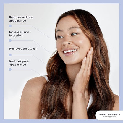 Codex Labs Shaant Refining Toner - Hydration & Pore Minimizer - for Acne Prone Skin - with 2% Gluconolactone - Cruelty-Free, Vegan Skincare (100ml)