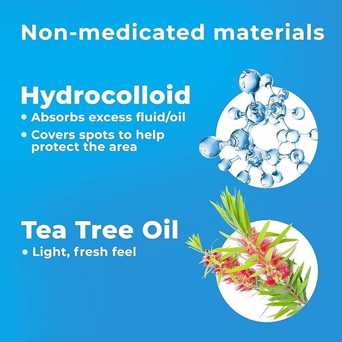 Pimple Patches for Face (500 Patches), Hydrocolloid Acne Patches with Tea Tree Oil, Pimple Patch Pimple Stickers - Hydrocolloid Patch Acne Dots - Acne Pimple Patches For Face - Zit Patches