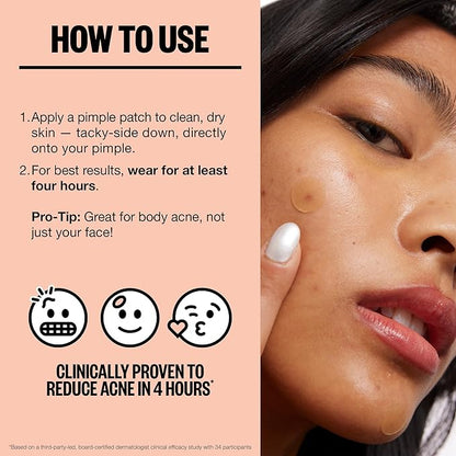 PEACE OUT Acne Healing Dots Helps Clear Blemishes Overnight, Fast Acting Hydrocolloid Pimple Patches for Breakouts with Salicylic Acid, Retinol and Aloe Vera, Award Winning Skincare Solution 60 Count