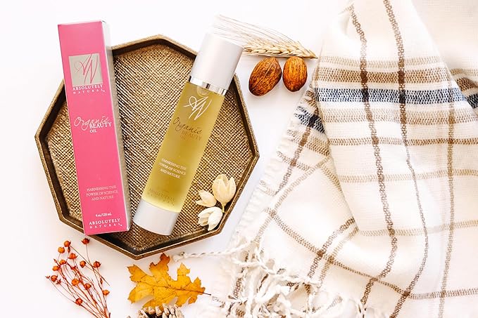 Absolutely Natural - Organic Beauty Oil 4oz with Vitamin E, Olive and Rosehips Oils, Made in USA