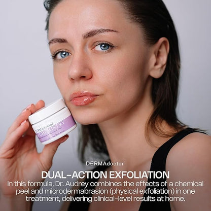 DERMAdoctor Physical Chemistry Dermatologist Formulated Microdermabrasion Facial Scrub + Multiacid Peel with AHA and BHA, Brightening, Smoothing, Pore Minimizer for face - 1.7 oz