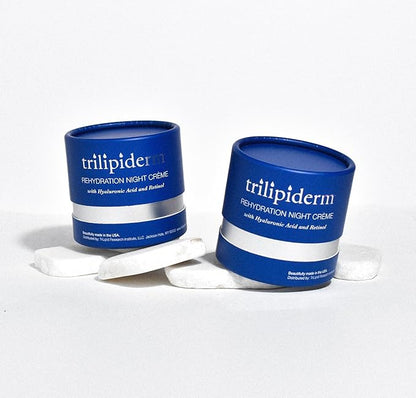 Trilipiderm Rehydration Night Crème .5oz Travel Size Night Rejuvenation with Anti-Aging Hyaluronic Acid and Retinol
