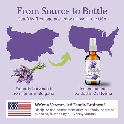 Bella Terra Oils Premium Lavender Water Hydrosol – 1gallon, Steam Distilled, Refreshing Skin Tonic, Soothing Aroma, Hydrating for Skin