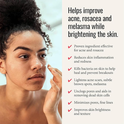 Foundation Skincare Azelaic Acid 14% Cream - Helps Calm Acne & Rosacea, Reduces Inflammation & Minimizes Pores - 1 Fl Oz