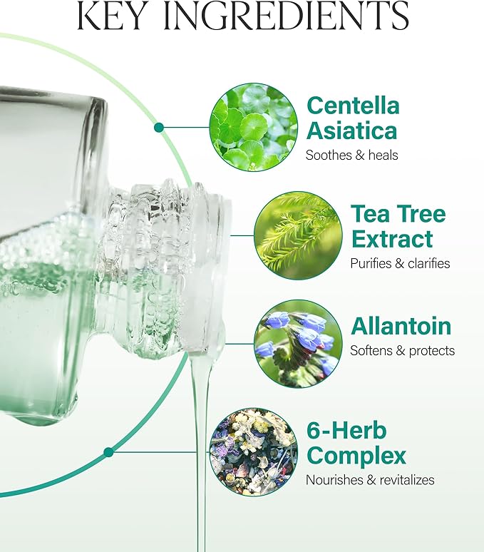 ABOUT ME SOOP Calming Aqua Toner – Korean 90.6% Jeju Cypress Water pH Balancing Toner for All Skin Types – Daily Gentle Exfoliation with Mandelic Acid & Centella – Korean Skin Care – 6.59oz, 195ml