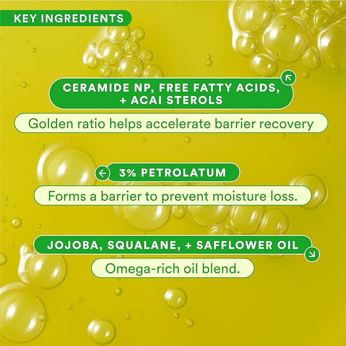 Experiment Buffer Jelly Intensive Barrier Treatment Oil – Ceramide, Squalane and Panthenol - Hydrating, Soothing and Strengthening, 1.0 FL OZ– Vegan Formula for Dry Skin Types