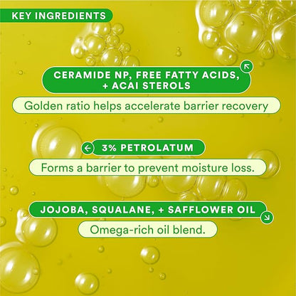 Experiment Buffer Jelly Intensive Barrier Treatment Oil – Ceramide, Squalane and Panthenol - Hydrating, Soothing and Strengthening, 1.0 FL OZ– Vegan Formula for Dry Skin Types