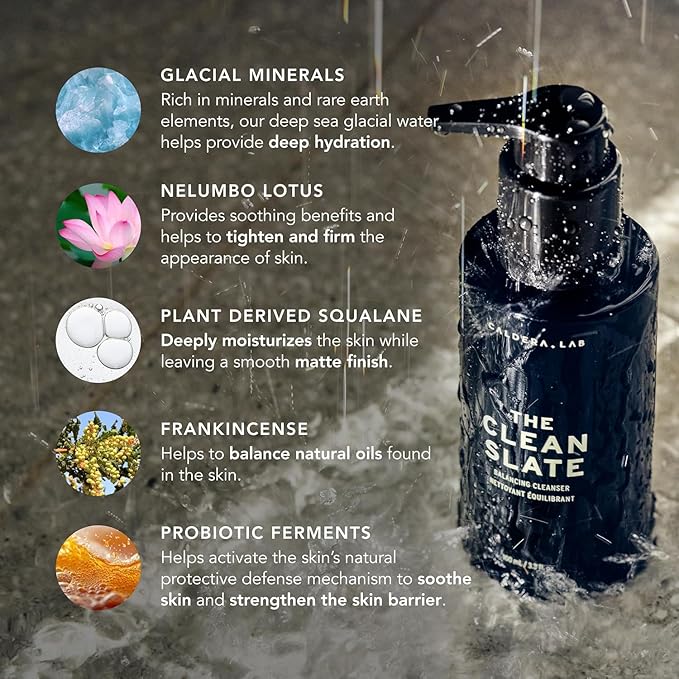 Caldera + Lab Men’s Skincare Set – The Regimen Rich: Cleanser, Moisturizer & Night Serum | Hydrating, Firming & Smoothing | Niacinamide, Clean, All Skin Types